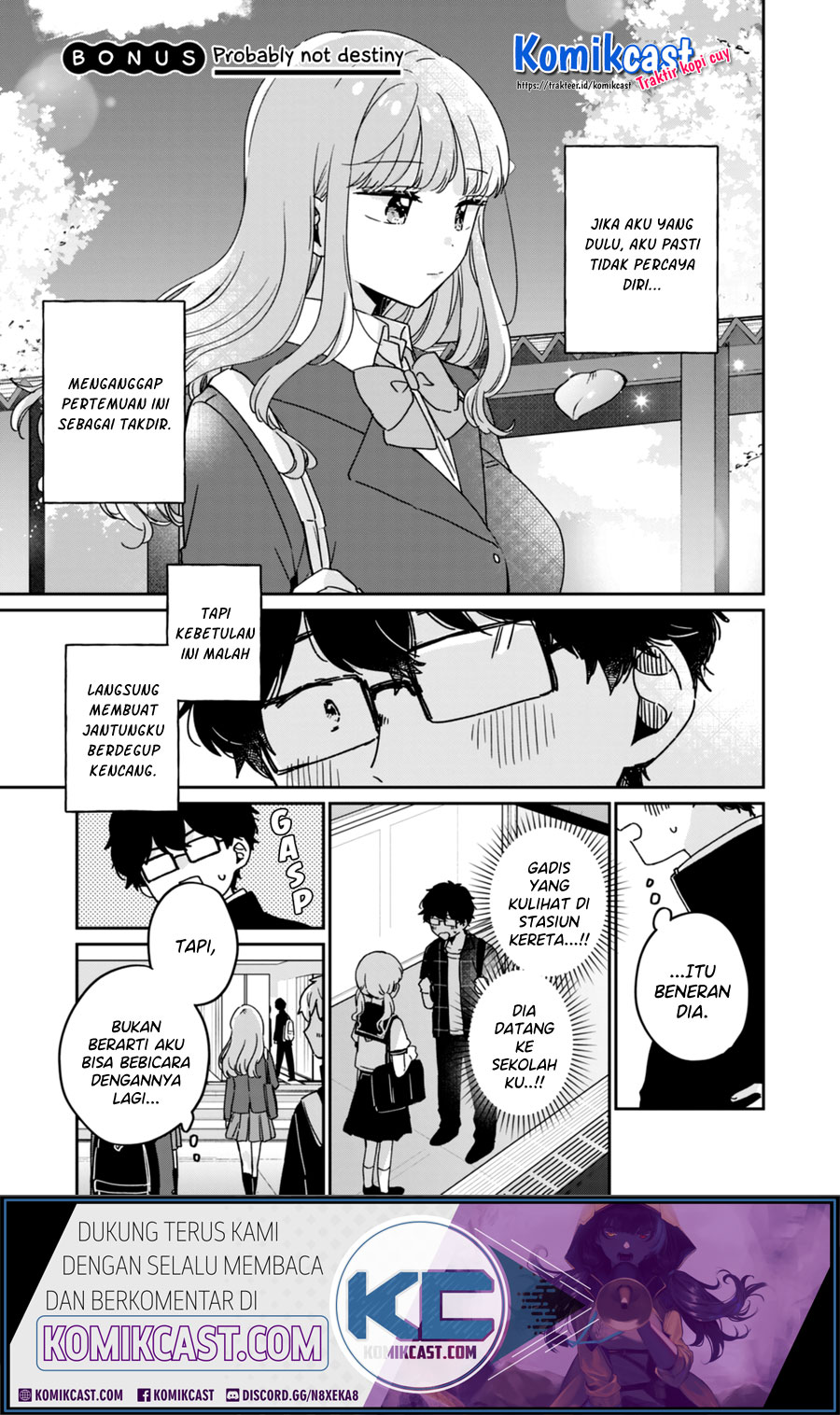 It’s Not Meguro-san’s First Time Chapter 51.1 Bahasa Indonesia